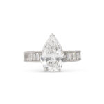 4.01 Carat Pear Statement | Brilliant White | 18K White Gold | Effortless Elegance - Image 3