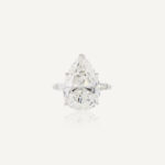 5 Carat Pear Statement | Brilliant White | SI | 14K White Gold | Radiant Elegance - Image 2
