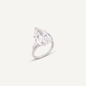 7.24 Carat Pear Statement | Brilliant White | VVS | 14K White Gold | Precision-Cut Radiance