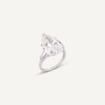 7.24 Carat Pear Statement | Brilliant White | SI | 14K White Gold | Refined Grandeur