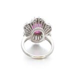 5 Carat Oval Statement | Royal Blue Sapphire | 14K White Gold | Radiant Elegance | Heirloom - Image 3