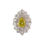 1.36 Carat Pear Statement | Fancy Yellow | 18K Gold | Sunlit Royal Radiance | Signature - Image 3