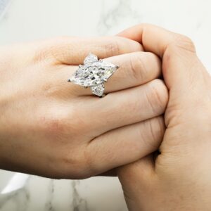 10.06 Carat Marquise Diamond Ring | Brilliant White | SI | 18K Gold
