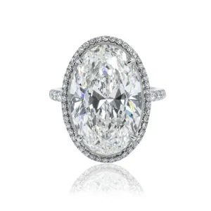 10.26 Carat Oval Diamond Ring | Brilliant White | 18K Gold | Unparalleled Brilliance