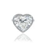 10.5 Carat Heart Shape Diamond Ring | Brilliant White | 18K Gold | Grand Palais Radiance