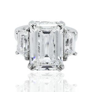 10.53 Carat Emerald Diamond Ring | 18K Gold | Unparalleled Brilliance