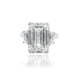 11.03 Carat Emerald Diamond Ring | 18K Gold | Unparalleled Brilliance