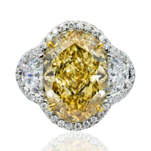 11.25 Carat Oval Statement | Fancy Yellow | 18K Gold | Rare Fancy-Color Splendour