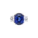 12.91 Carat Round Brilliant Statement | Royal Blue Sapphire | 18K Gold | Iconic Presence - Image 3