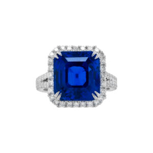 13.42 Carat Round Brilliant Statement | Royal Blue Sapphire | 18K Gold