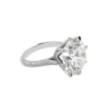 13.65 Carat Round Brilliant Diamond Ring | Brilliant White | 18K Gold - Image 3