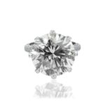 13.65 Carat Round Brilliant Diamond Ring | Brilliant White | 18K Gold