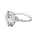 14.31 Carat Round Brilliant Diamond Ring | Brilliant White | 18K Gold - Image 4