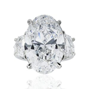 15.25 Carat Oval Diamond Ring | Brilliant White | 18K Gold | High Jewellery Supremacy