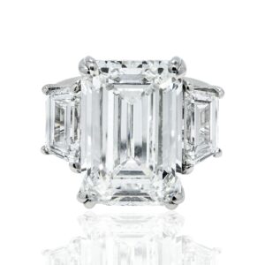 16.09 Carat Emerald Diamond Ring | 18K Gold | Unparalleled Brilliance