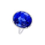 17.38 Carat Round Brilliant Statement | Royal Blue Sapphire | 18K Gold - Image 2