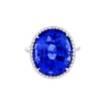 17.38 Carat Round Brilliant Statement | Royal Blue Sapphire | 18K Gold - Image 5
