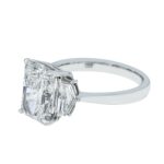 3.57 Carat Radiant Diamond Ring | Brilliant White | 18K Gold | Effortless Elegance - Image 4