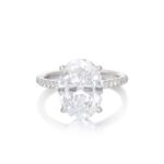 4.22 Carat Oval Diamond Ring | Brilliant White | 18K Gold | Modern Nobility - Image 3