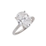 4.22 Carat Oval Diamond Ring | Brilliant White | 18K Gold | Modern Nobility - Image 4
