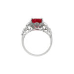 4.23 Carat Round Brilliant Statement | Ruby Red | 18K Gold | Modern Nobility - Image 4