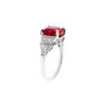 4.23 Carat Round Brilliant Statement | Ruby Red | 18K Gold | Modern Nobility
