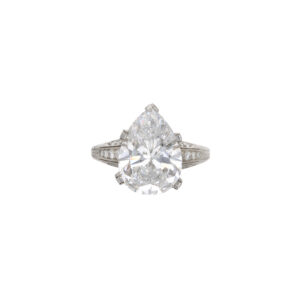 4.97 Carat Pear Diamond Ring | Brilliant White | 18K Gold | Everyday Royalty | Heirloom