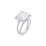 5.09 Carat Princess Diamond Ring | Brilliant White | 18K Gold | Refined Grandeur | Heirloom
