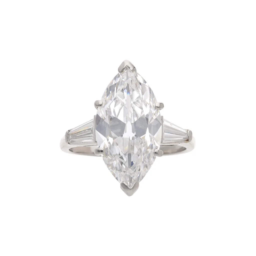 5.51 Carat Marquise Diamond Ring | Brilliant White | 18K Gold | Timeless Brilliance