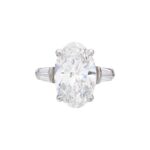 7.2 Carat Oval Diamond Ring | Brilliant White | 18K Gold | Refined Grandeur | Modern Classic - Image 3