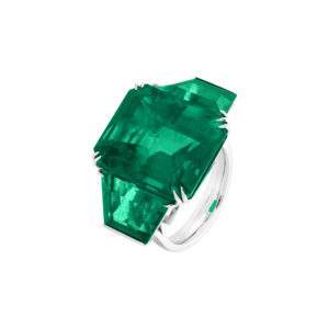 20.44 Carat Emerald Diamond Ring | 18K Gold | Grand Palais Radiance