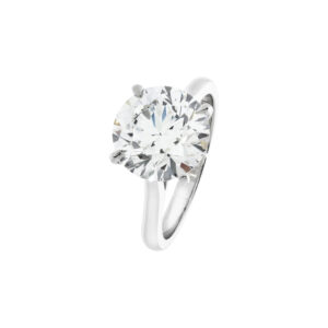 4.14 Carat Round Brilliant Diamond Ring | Brilliant White | 18K Gold | A Classic Statement