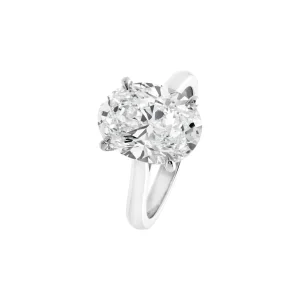 5.01 Carat Oval Diamond Ring | Brilliant White | 18K Gold | Radiant Elegance | Signature