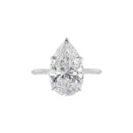 5.01 Carat Pear Diamond Ring | Brilliant White | 18K Gold | Signature Sophistication