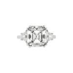 5.67 Carat Asscher Diamond Ring | Brilliant White | 18K Gold | Radiant Elegance