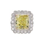 7.58 Carat Radiant Diamond Ring | Fancy Yellow | 18K Gold | Colour-Collector’s Treasure - Image 4
