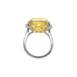 12.58 Carat Radiant Diamond Ring | Fancy Yellow | 18K Gold | A Crown-Worthy Fancy Rarity - Image 2