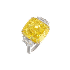 12.58 Carat Radiant Diamond Ring | Fancy Yellow | 18K Gold | A Crown-Worthy Fancy Rarity