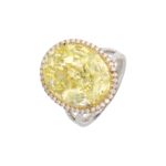 15.29 Carat Oval Statement | Fancy Yellow | 18K Gold | Rare Fancy-Color Splendour
