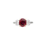 2.4 Carat Round Brilliant Statement | Ruby Red | 18K Gold | Effortless Elegance