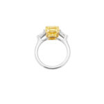 4.05 Carat Cushion Diamond Ring | Fancy Yellow | 18K Gold | Sunlit Royal Radiance - Image 2