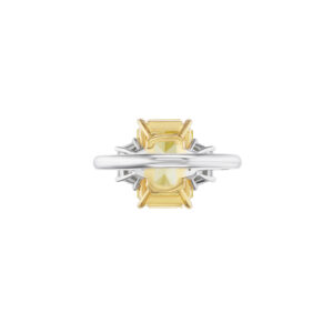 4.54 Carat Radiant Diamond Ring | Fancy Yellow | 18K Gold | Sunlit Royal Radiance
