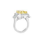 7.43 Carat Radiant Diamond Ring | Fancy Yellow | 18K Gold | Colour-Collector’s Treasure - Image 2