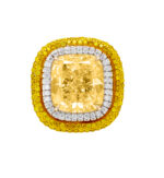8.56 Carat Cushion Diamond Ring | Fancy Yellow | 18K Gold | A Crown-Worthy Fancy Rarity