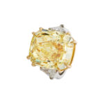20.03 Carat Cushion Diamond Ring | Fancy Yellow | 18K Gold | Sunlit Royal Radiance - Image 2