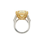 20.03 Carat Cushion Diamond Ring | Fancy Yellow | 18K Gold | Sunlit Royal Radiance