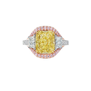 3.77 Carat Radiant Statement | Fancy Yellow | 18K Gold | A Crown-Worthy Fancy Rarity