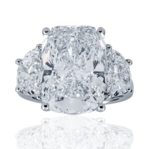 12.45 Carat Radiant Diamond Ring | Brilliant White | 18K Gold | Unparalleled Brilliance
