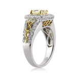 2 Carat Princess Diamond Ring | Fancy Yellow | 14K White Gold | A Crown-Worthy Fancy Rarity - Image 3