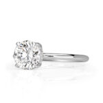 1 Carat Round Brilliant Diamond Ring | Brilliant White | 14K White Gold | Elegant Sparkle - Image 2